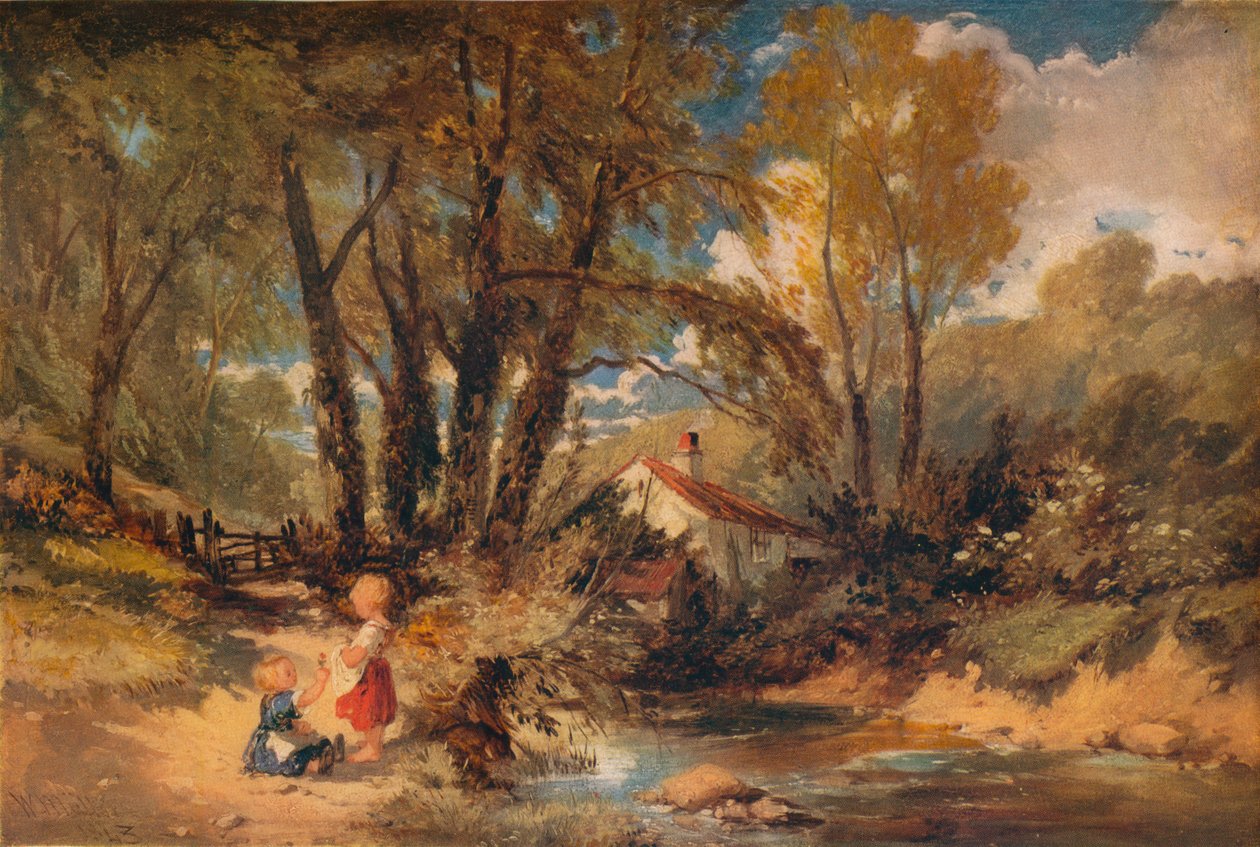 En walisisk strøm, 1843 av William James Muller