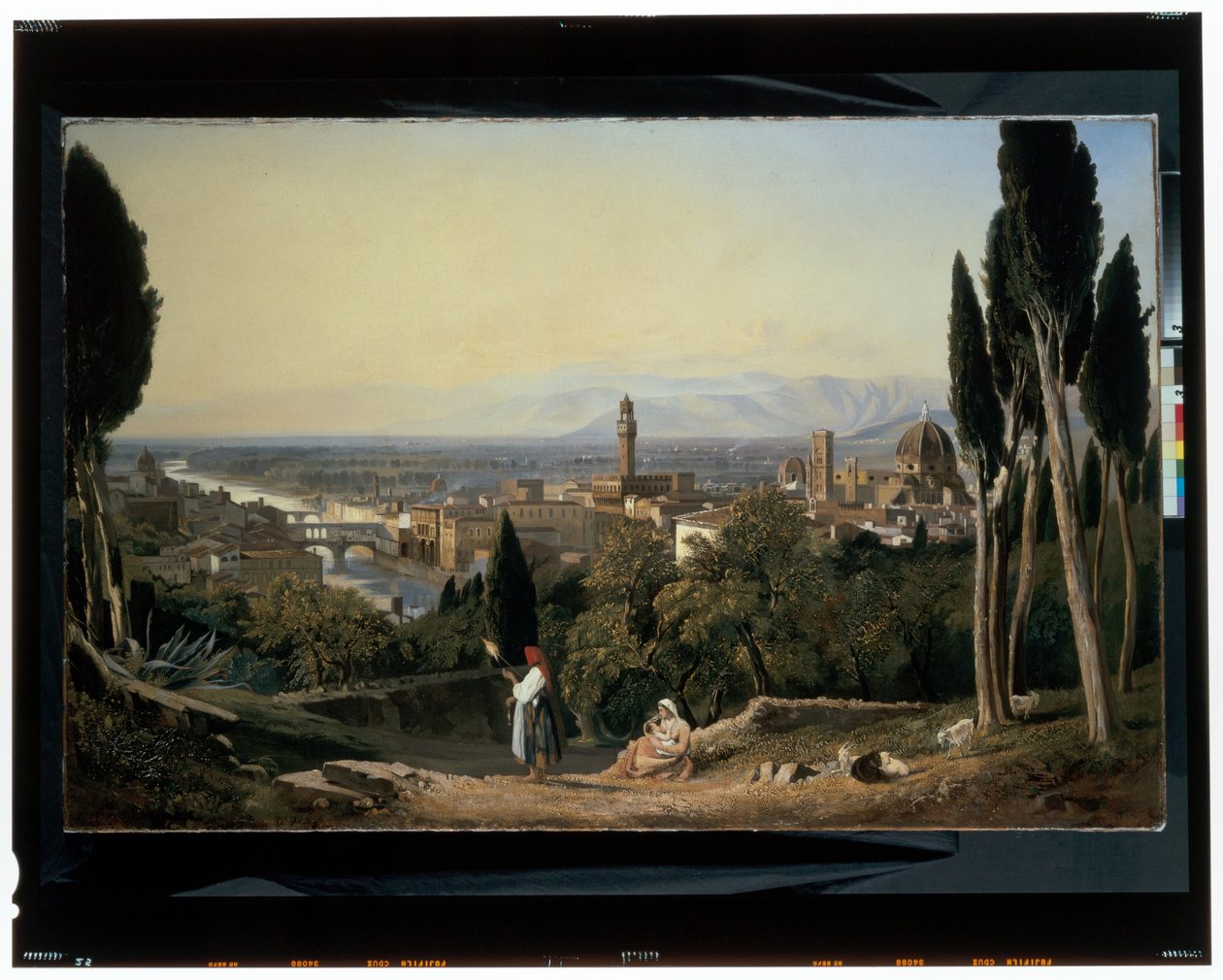 Utsikt over Firenze og elven Arno fra San Miniato av William James Muller