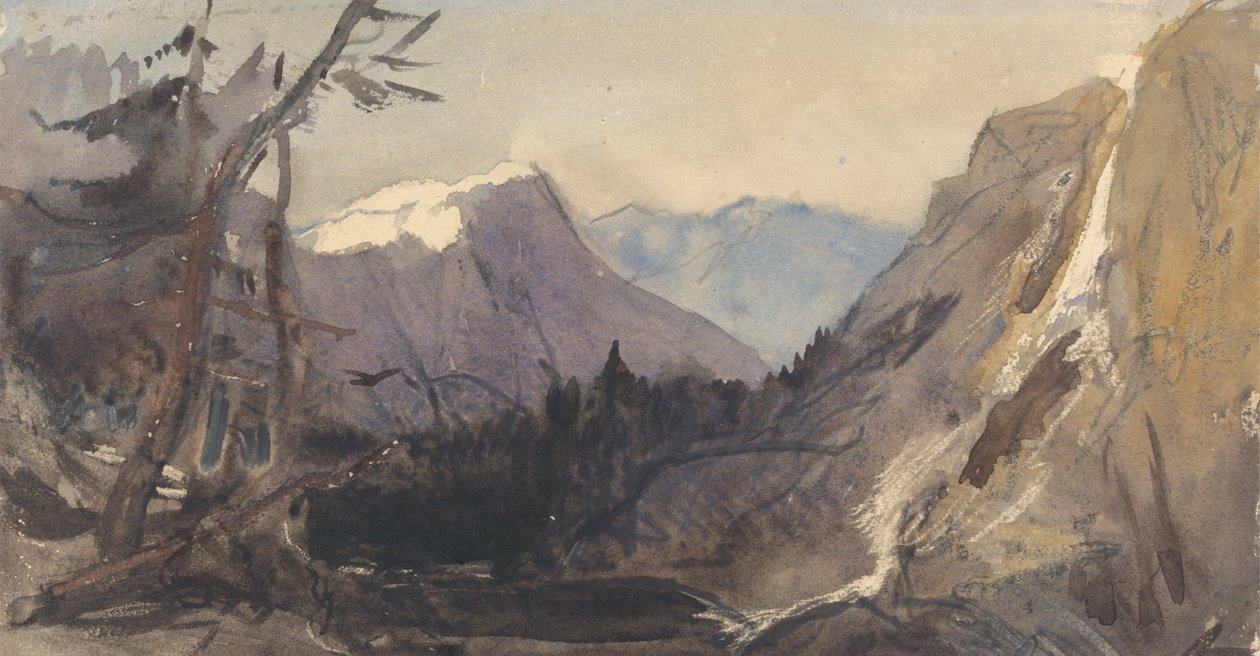 Alpinlandskap, muligens Matterhorn av William James Muller