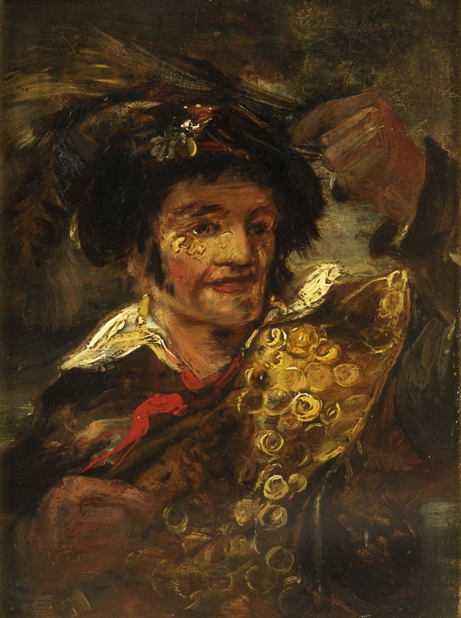 Billy Button - A Bristol Character (olje på panel) av William James Muller