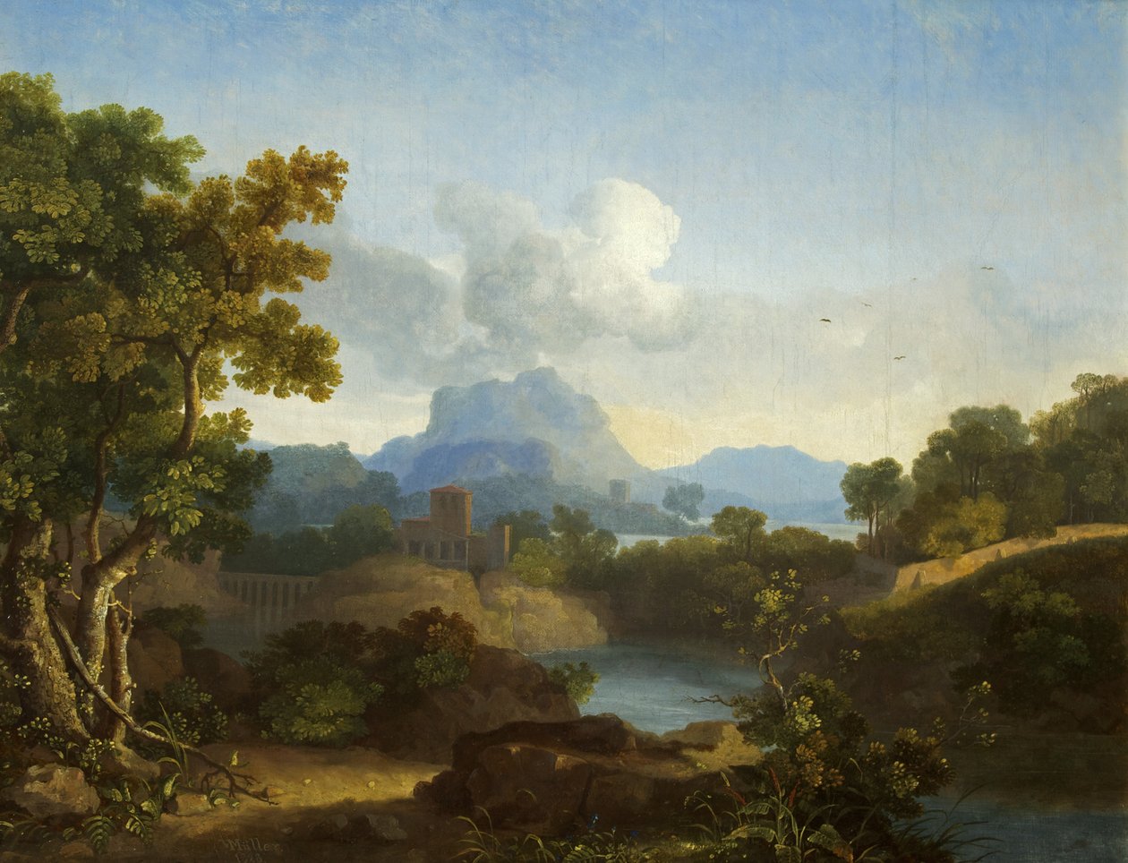 Klassisk landskap av William James Muller