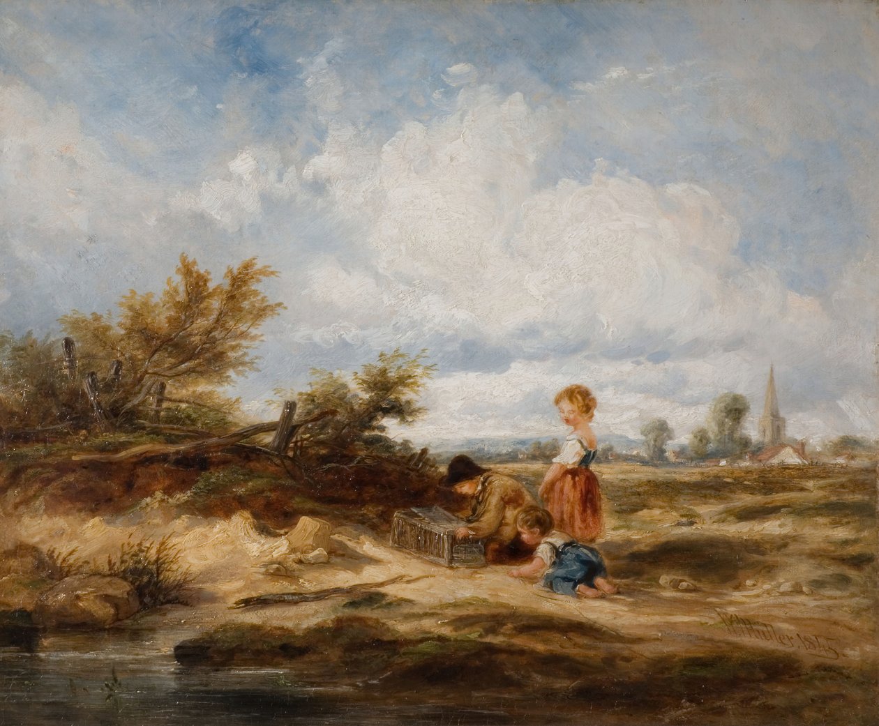 Hampstead Heath - The Bird Trap, 1845. av William James Muller