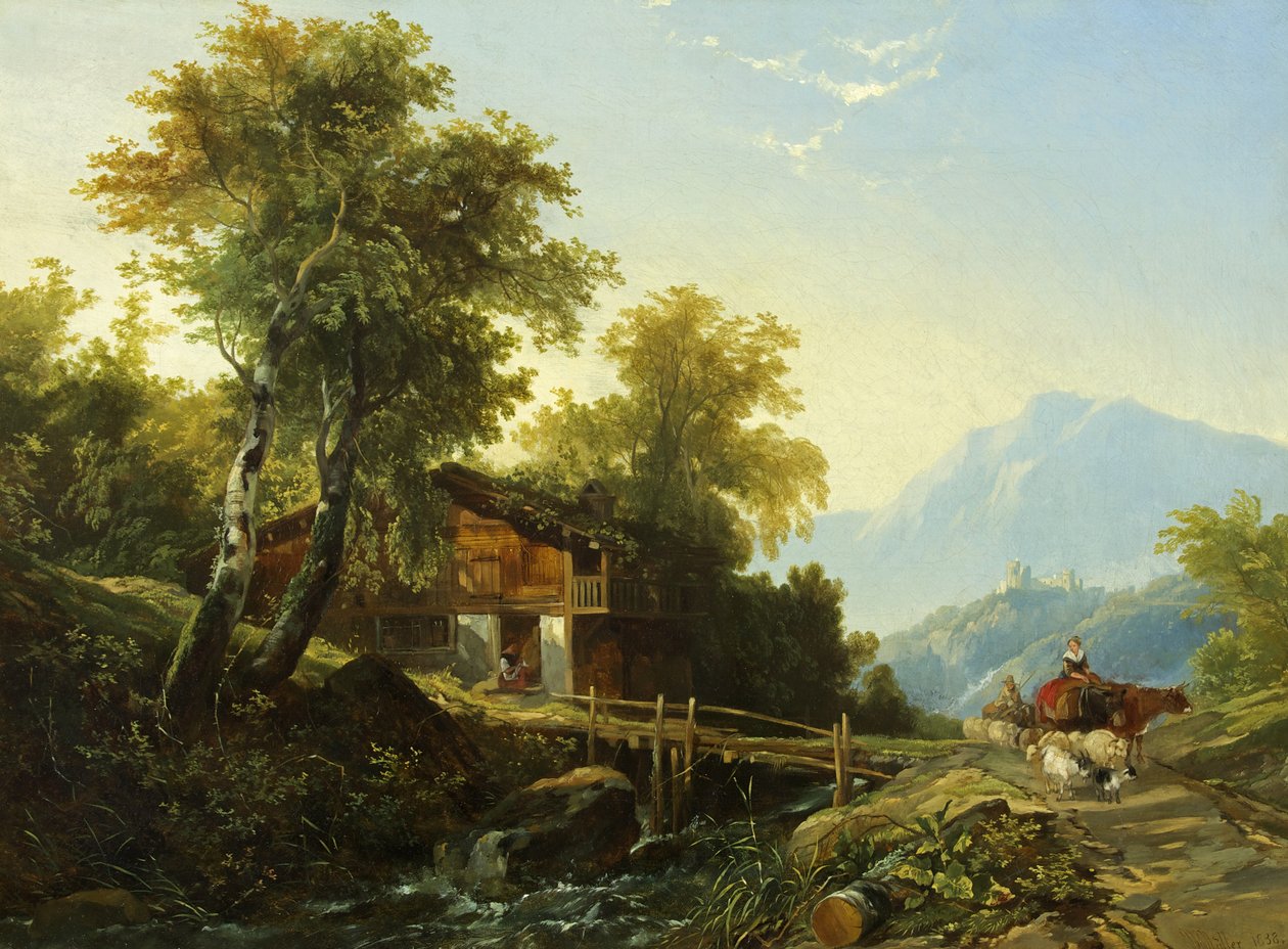 Sveitsisk hytte av William James Muller