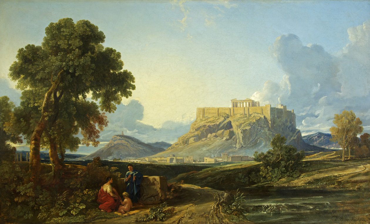 Akropolis, Athen av William James Muller
