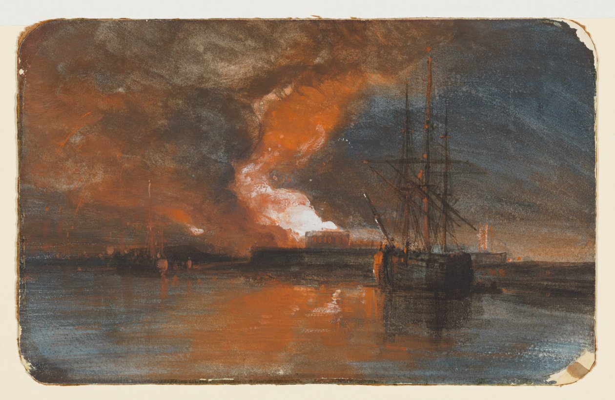 Brannen i det nye fengselet i Bristol av William James Muller