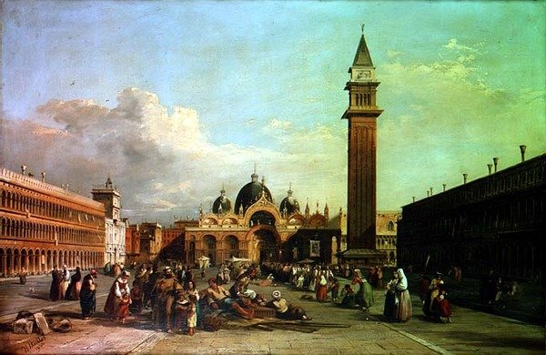 Piazza San Marco, med en prosesjon av William James Muller