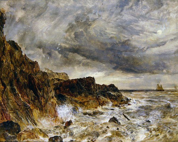 Llanddwyn Rocks (olje på lerret) av William Joseph J.C. Bond