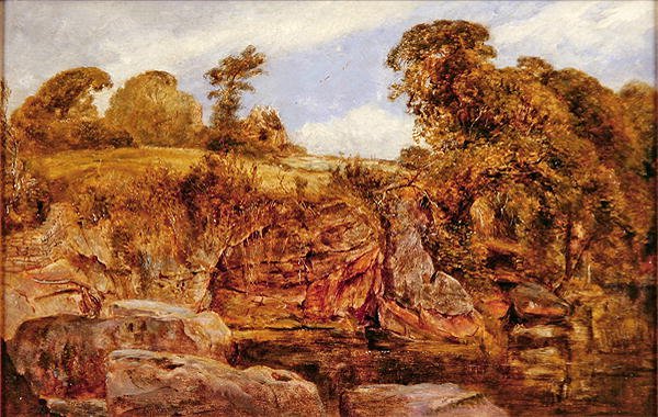 Nær Roslyn Castle, Skottland (olje på panel) av William Joseph J.C. Bond