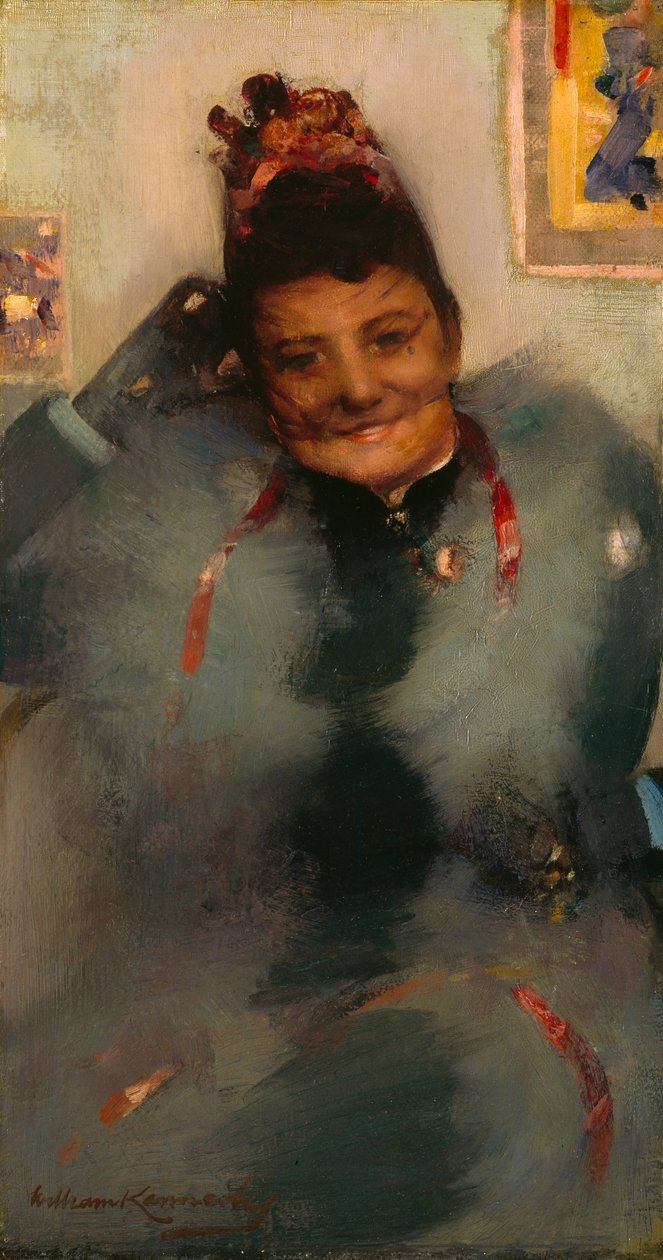 The Fur Boa (olje på lerret) av William Kennedy