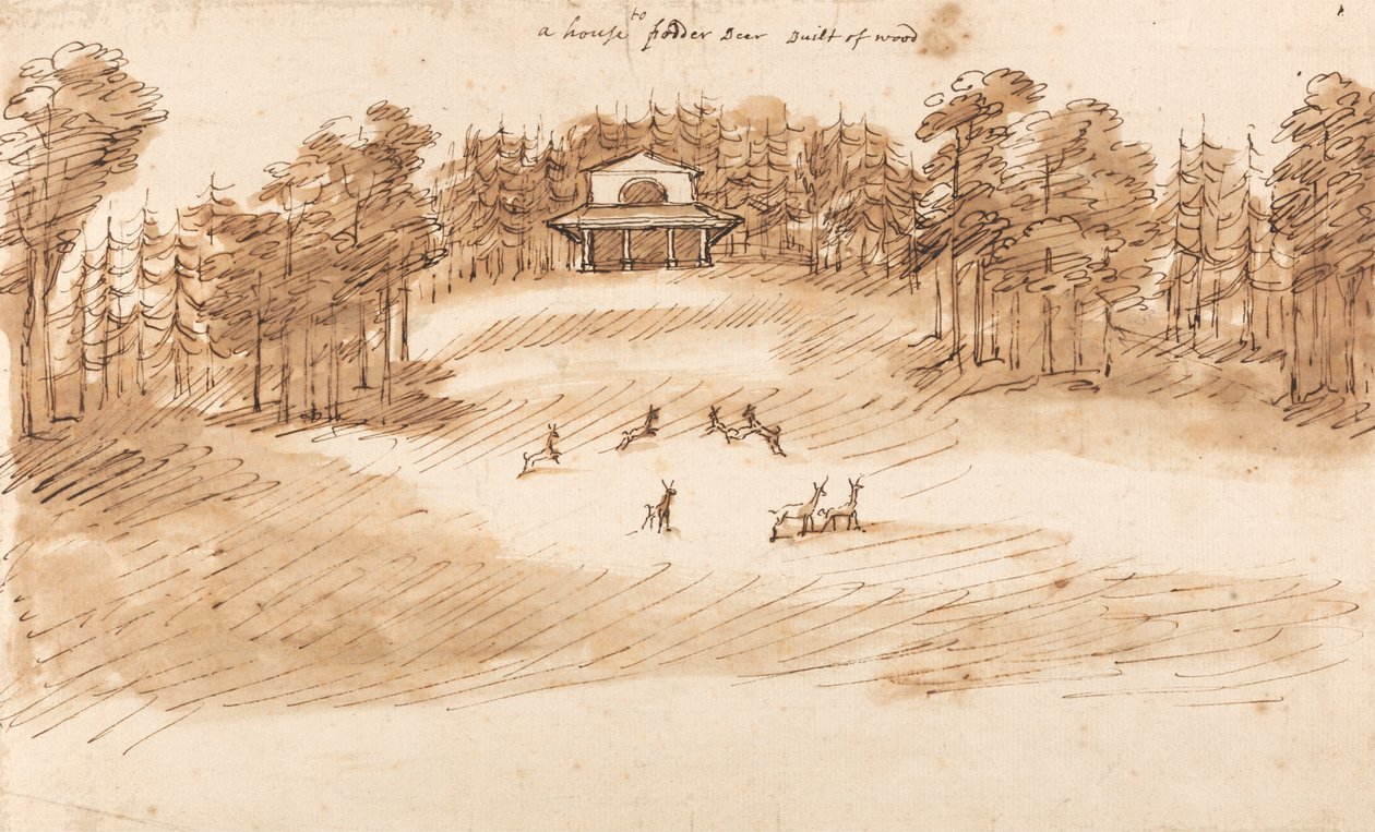 Design for en paviljong i en hjortepark av William Kent