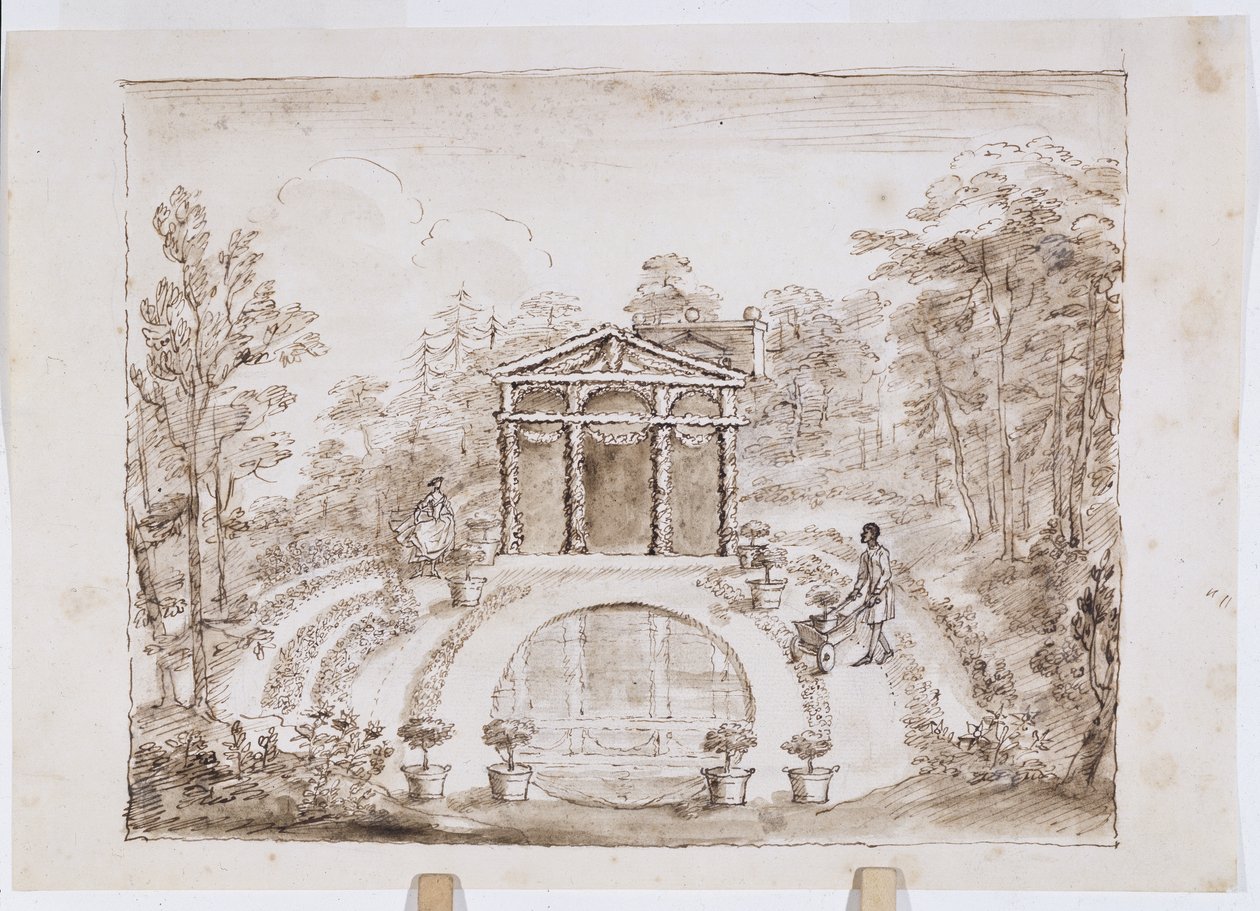 Blomstertempel og rundt basseng av William Kent
