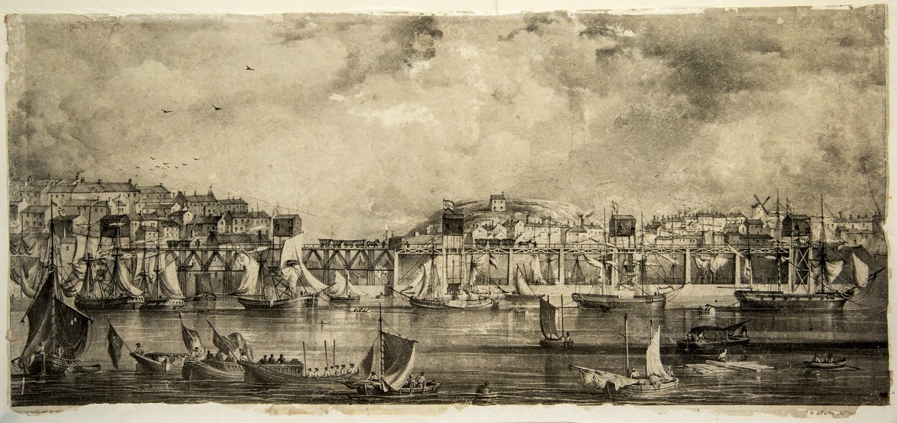 Innvielsen av Stanhope og Tyne Drops, South Shields, september 1834 av William Kidd