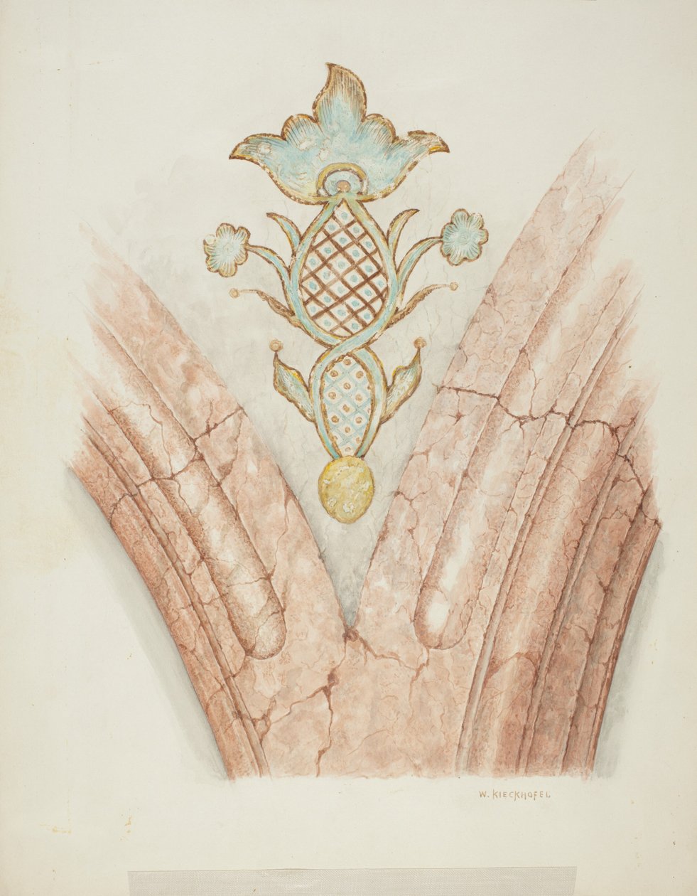 Takdekorasjoner, ca. 1940. av William Kieckhofel