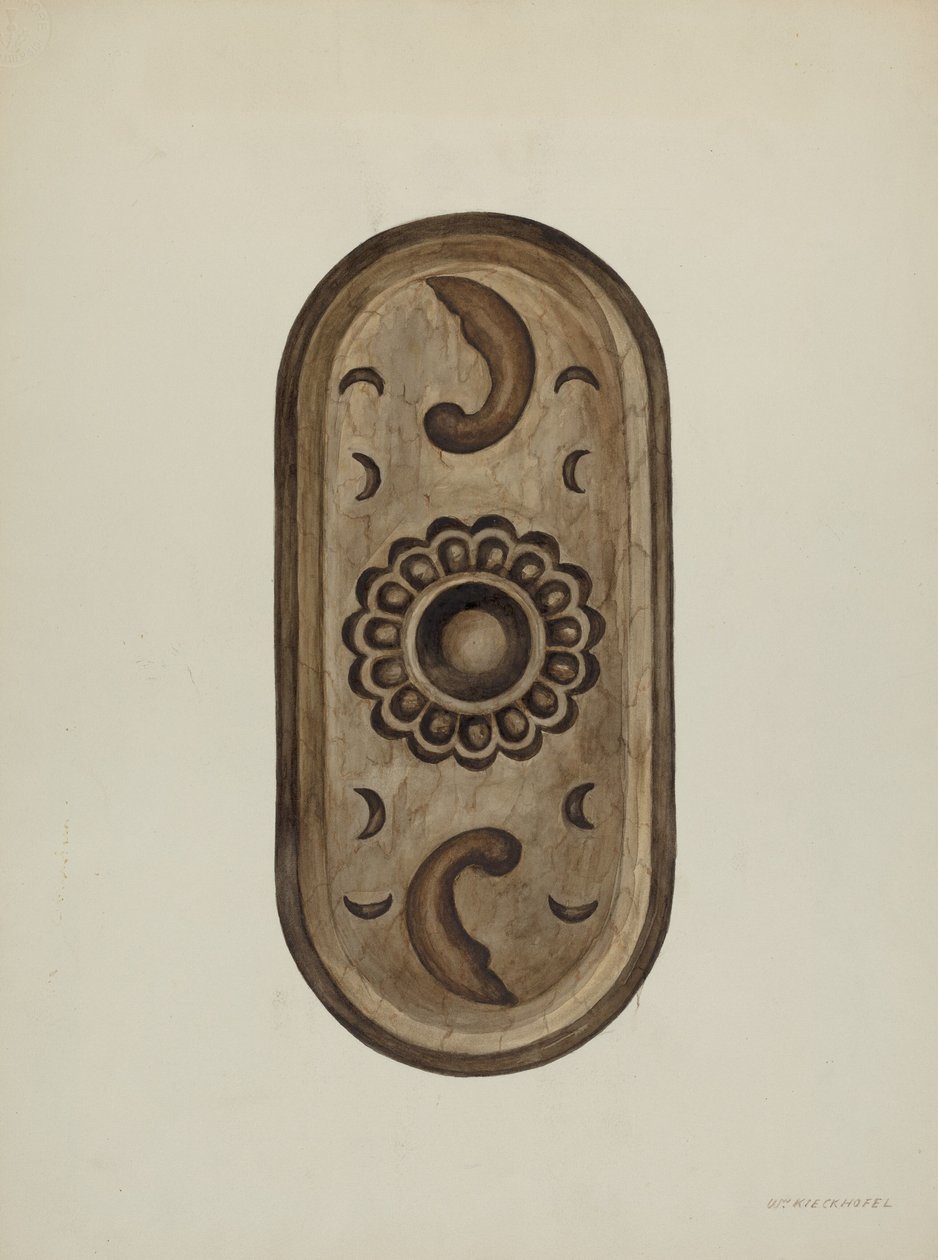 Detalj, Side av Confessional, 1937. av William Kieckhofel