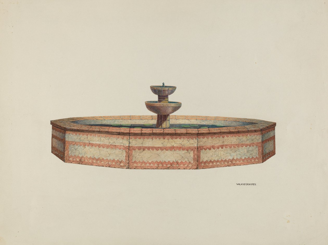 Mission Fountain, 1941. av William Kieckhofel