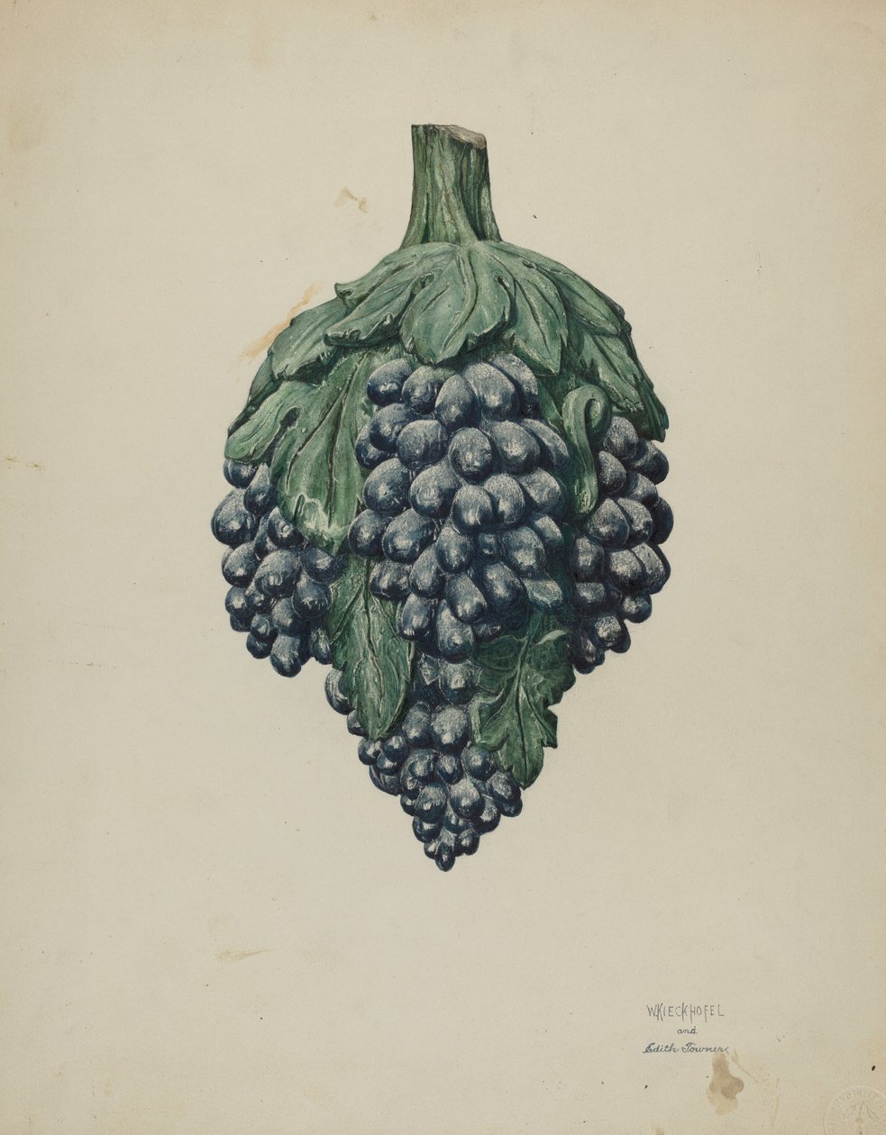 Vinbutikkemblem, ca. 1940. av William Kieckhofel