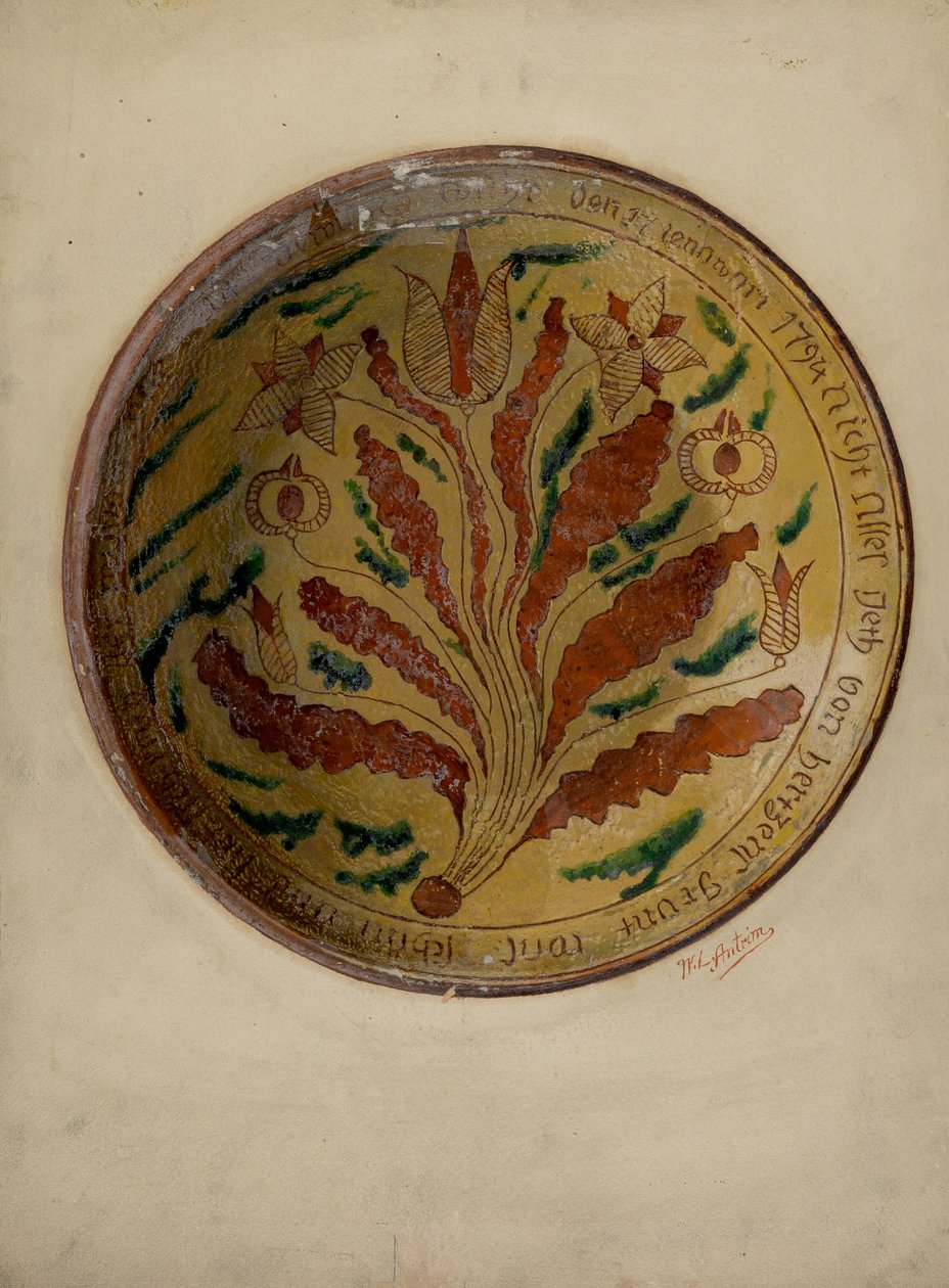 Pa Tysk Plate av William L. Antrim