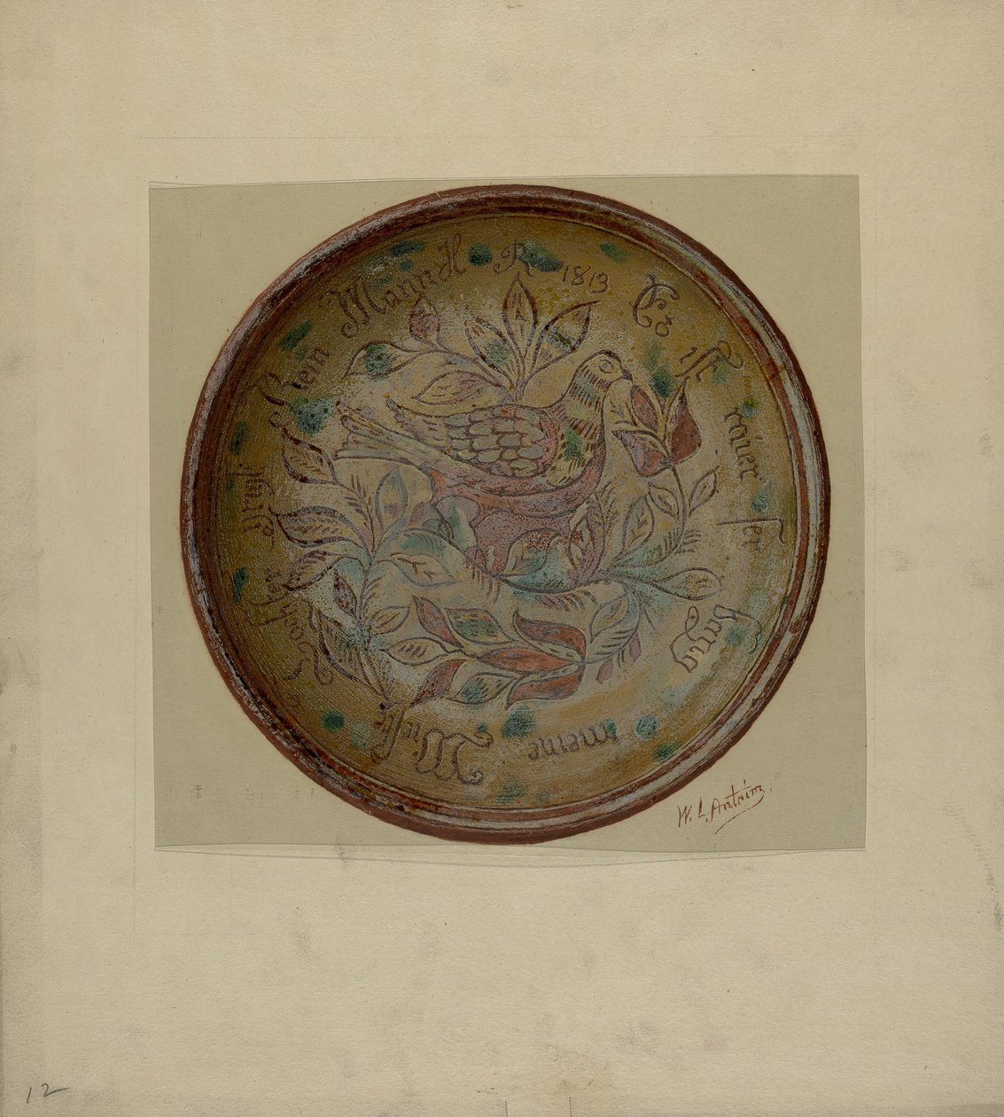 Pa. tysk plate, ca. 1937. av William L Antrim