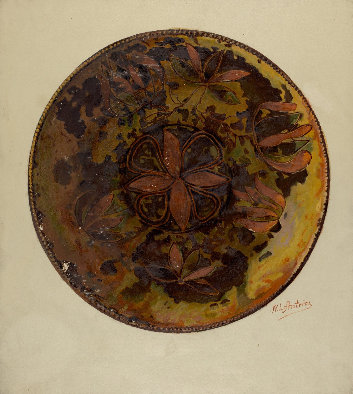 Pa. tysk plate, ca. 1937. av William L Antrim