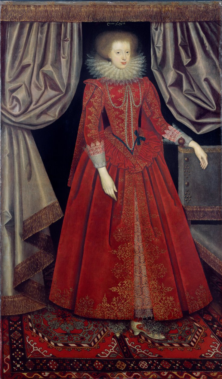 Catherine Knevet, ca. 1615 (olje på lerret) av William Larkin