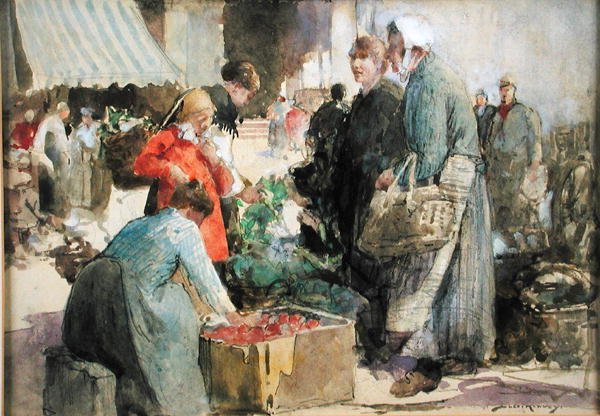 Et Picardie-marked (akvarell, gouache og blyant på papir) av William Lee Hankey
