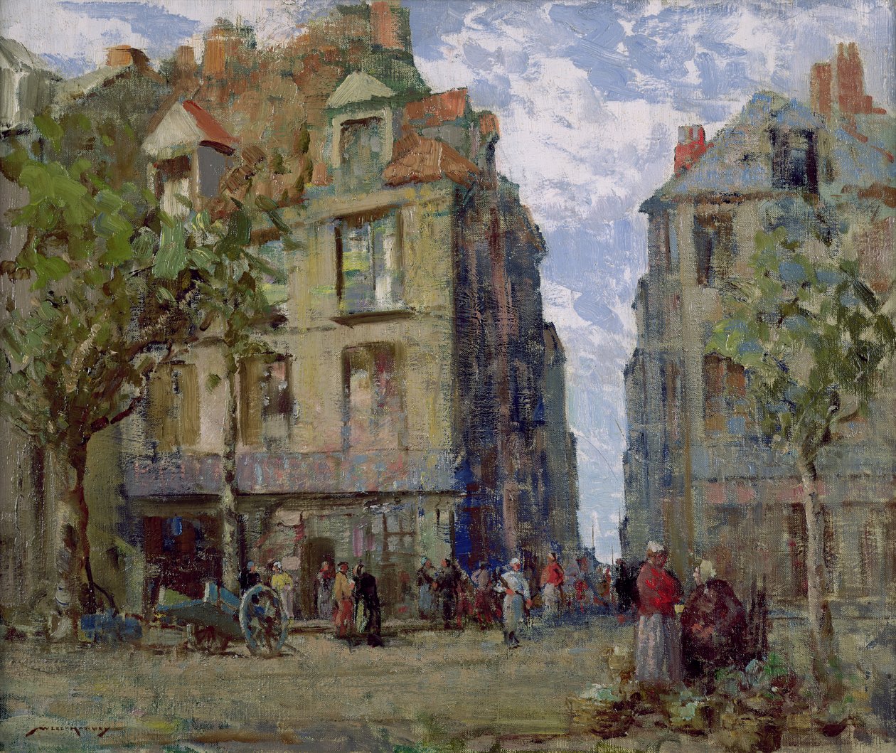 A View in Dieppe (olje på lerret) av William Lee Hankey