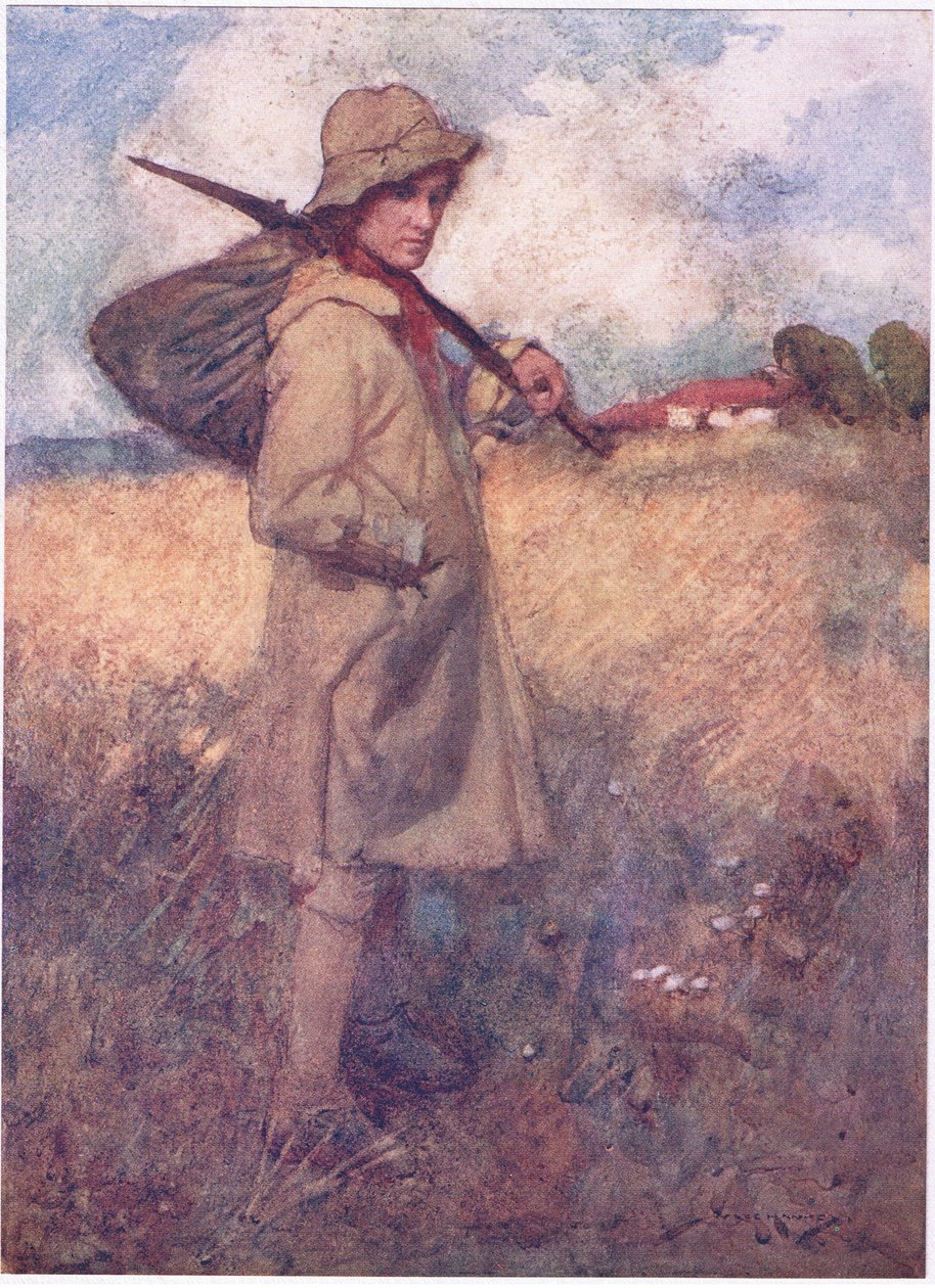 En tid det var, før Englands sorg begynte, da hver eneste bakke beholdt sin mann (farge litho) av William Lee Hankey