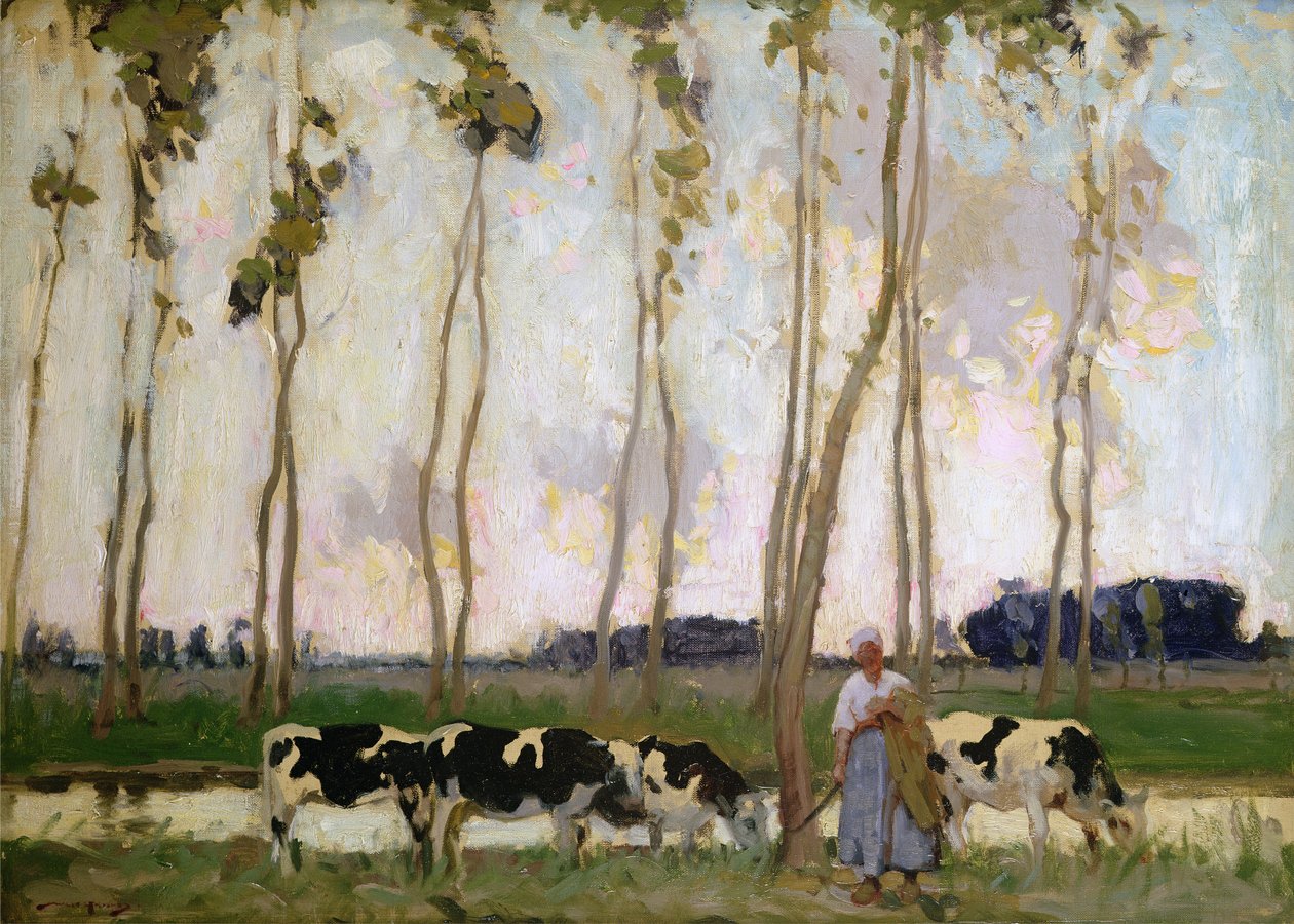 Breton Landscape (olje på lerret) av William Lee Hankey