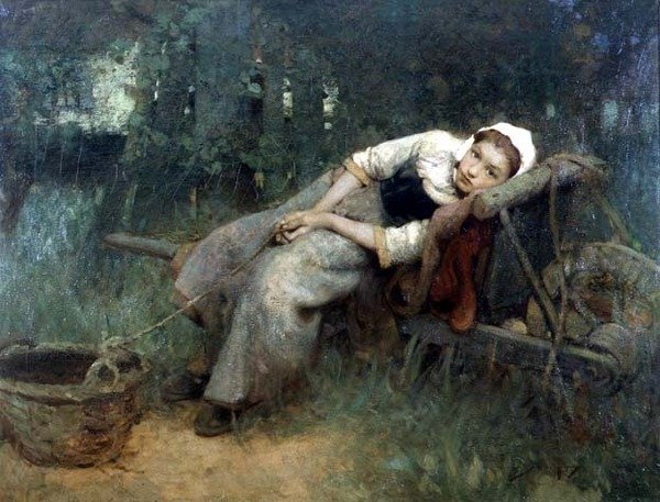 In the Silent Woody Places by the Home that Gave me Birth, ca. 1906 (olje på lerret) av William Lee Hankey