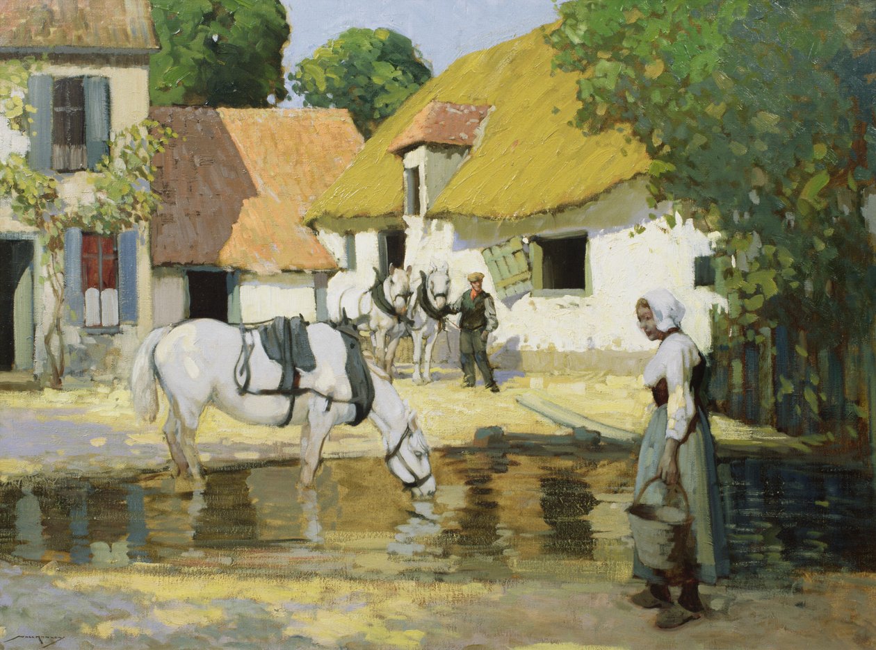 The Lower Court (olje på lerret) av William Lee Hankey