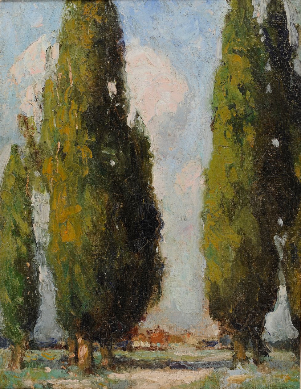 Lombardia popler (olje på lerret) av William Lee Hankey