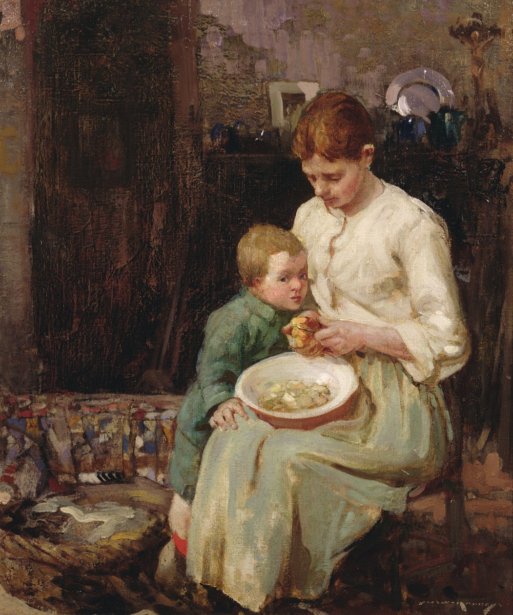 Tilberede måltidet (olje på lerret) av William Lee Hankey