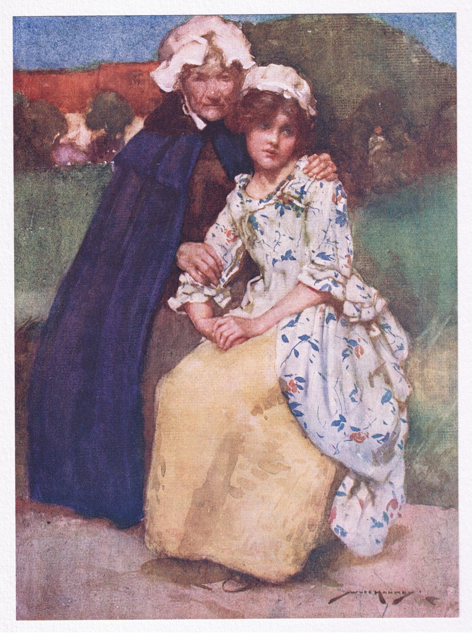 De sjenerte jomfruene sidelengde utseendet av kjærlighet (farge litho) av William Lee Hankey