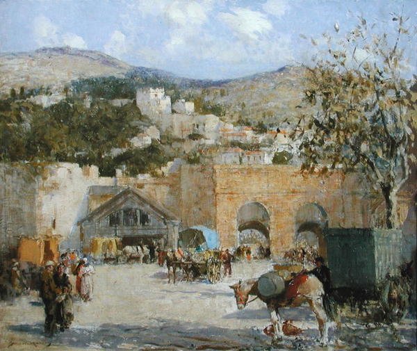 Vannbærere på Gibraltar (olje på lerret) av William Lee Hankey