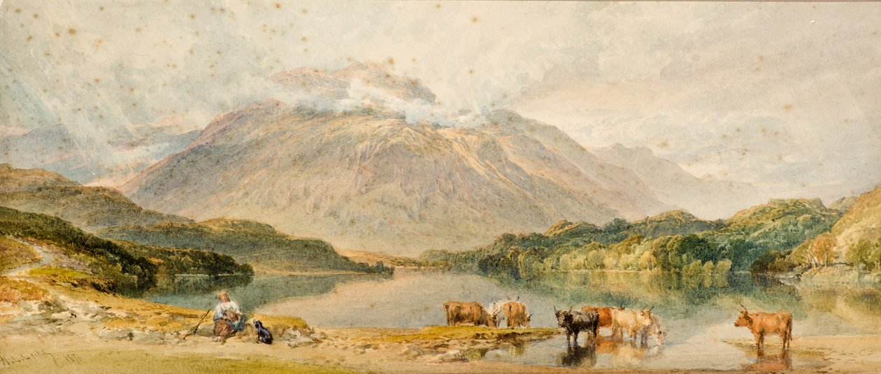 Storfe i et landskap av William Leighton Leitch