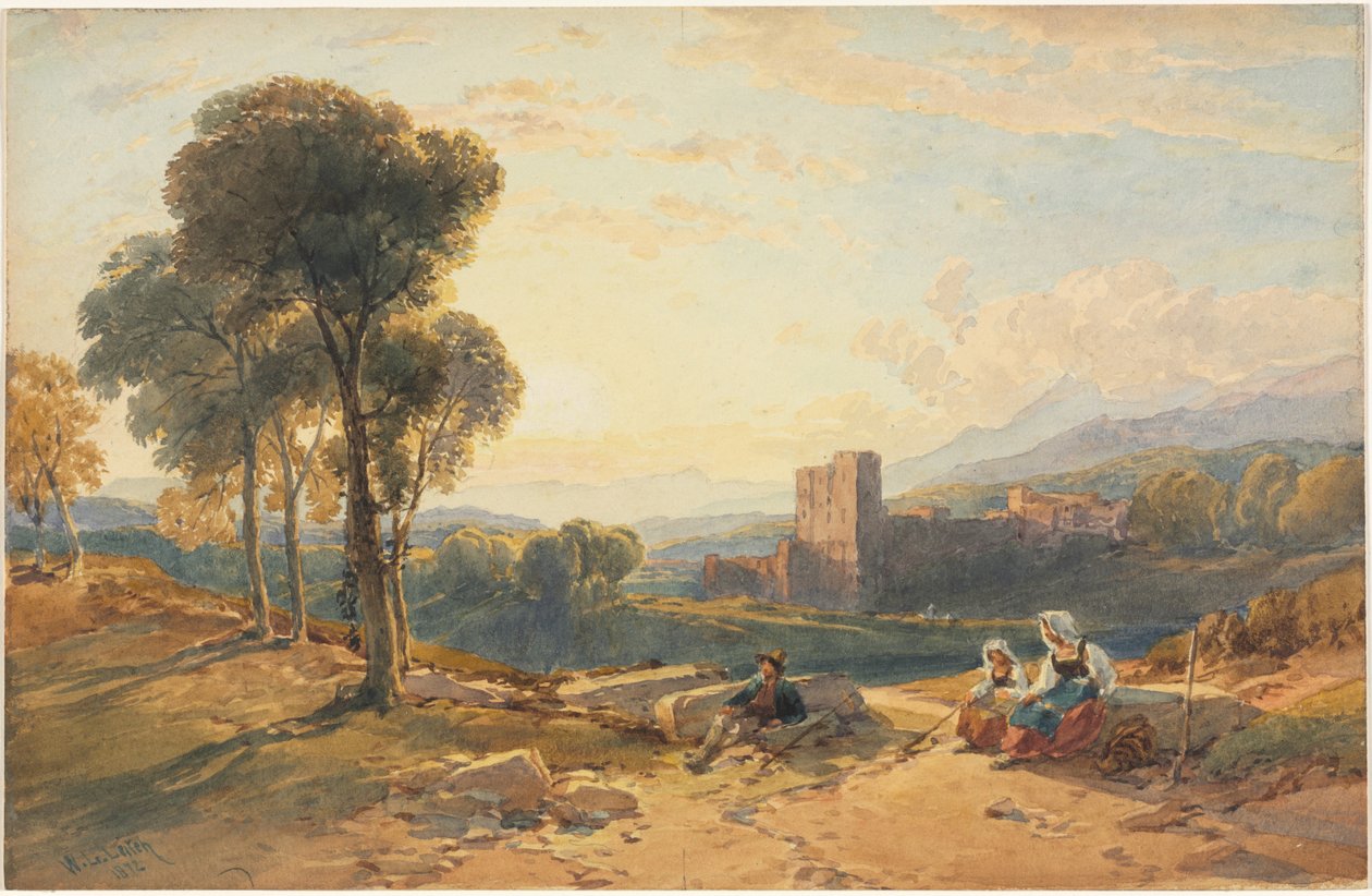 Landskap, Italia, 1872. av William Leighton Leitch