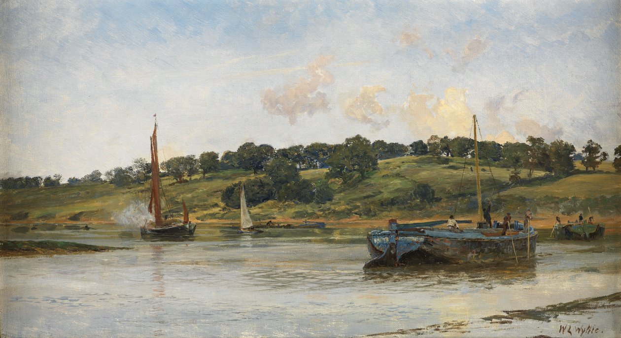 Lektere på Medway, 1977 av William Lionel Wyllie
