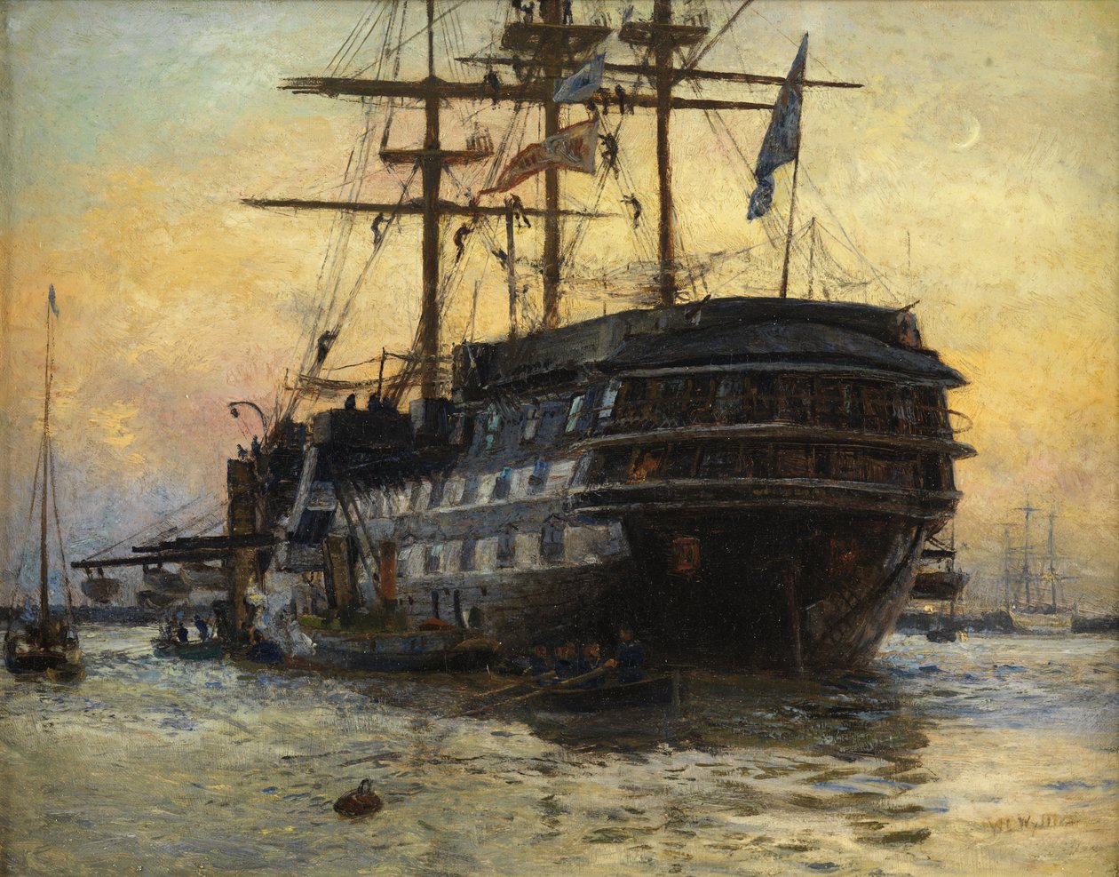 HMS Warspite (olje på lerret) av William Lionel Wyllie