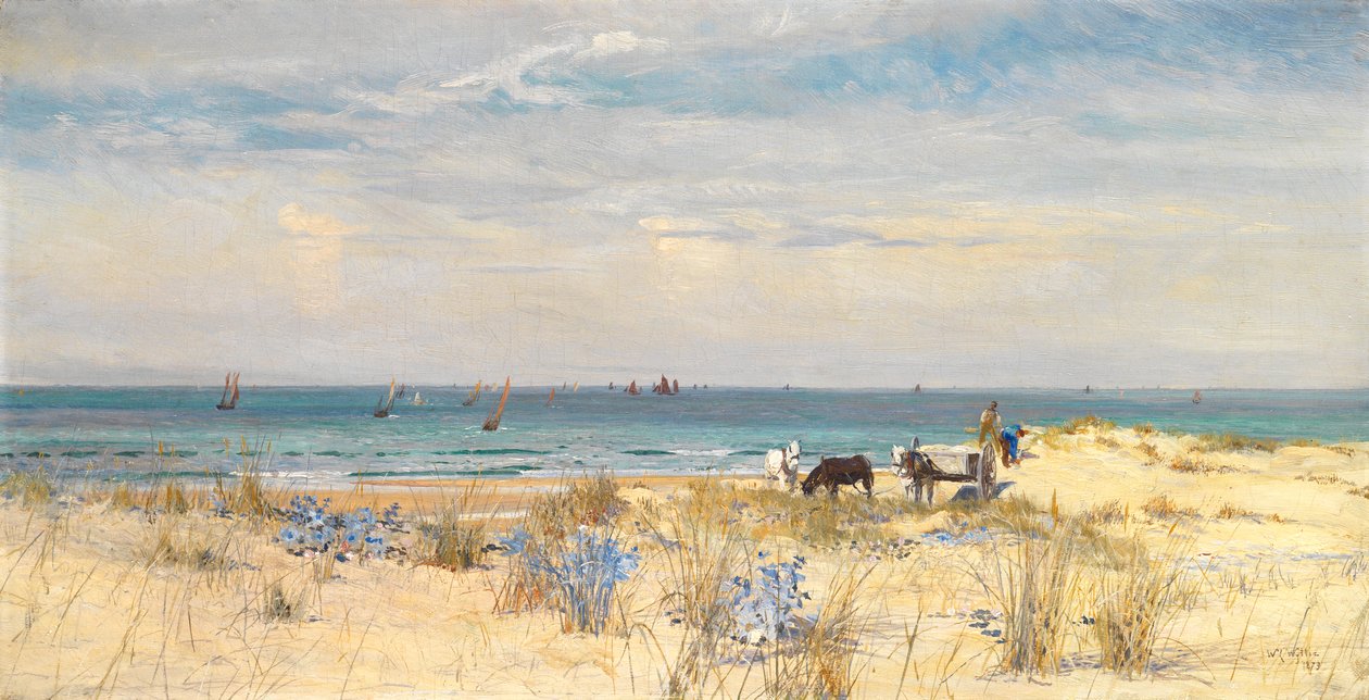 Høsting av landet og havet, 1873 av William Lionel Wyllie