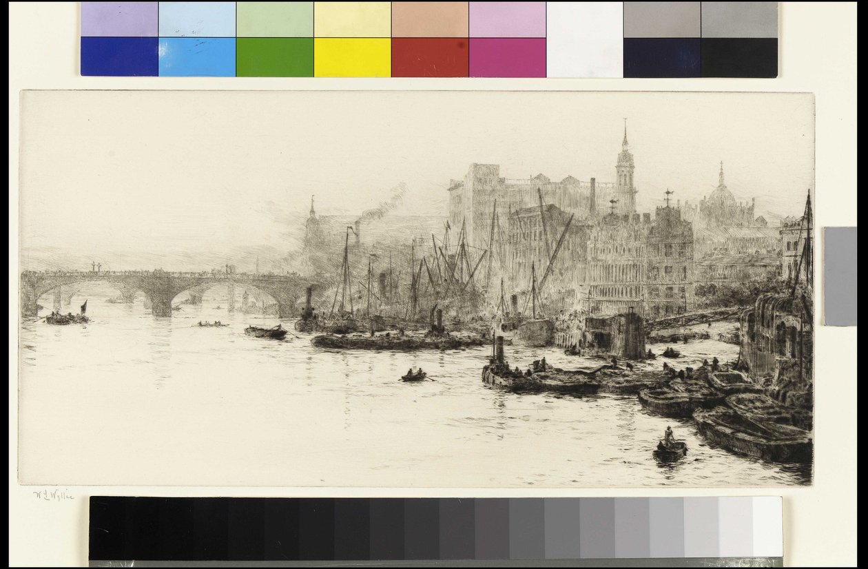 London Bridge, Cannon Street og Billingsgate av William Lionel Wyllie