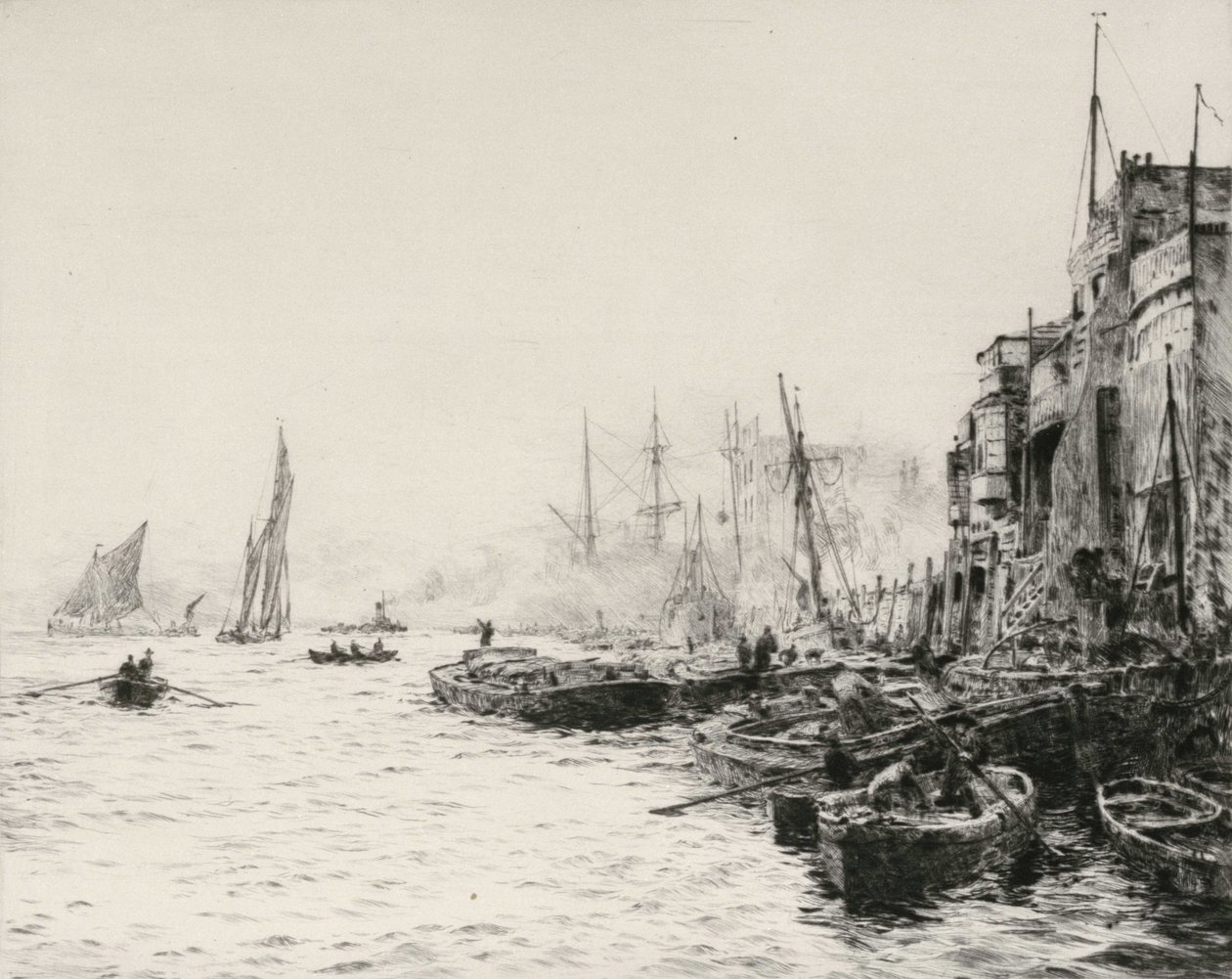 Old Limehouse av William Lionel Wyllie