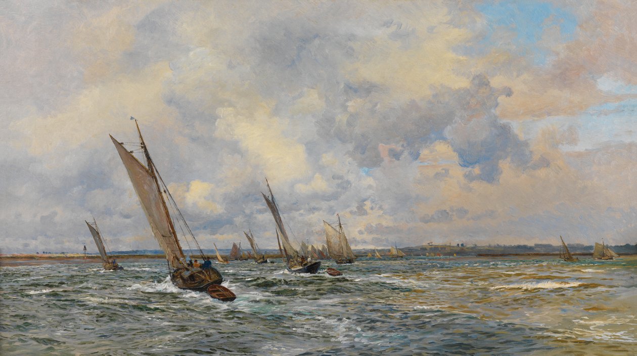 Reker som drar til Windward (Olje på lerret) av William Lionel Wyllie