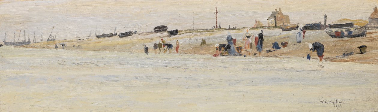 Vaskekvinner på en strand, 1873 av William Lionel Wyllie