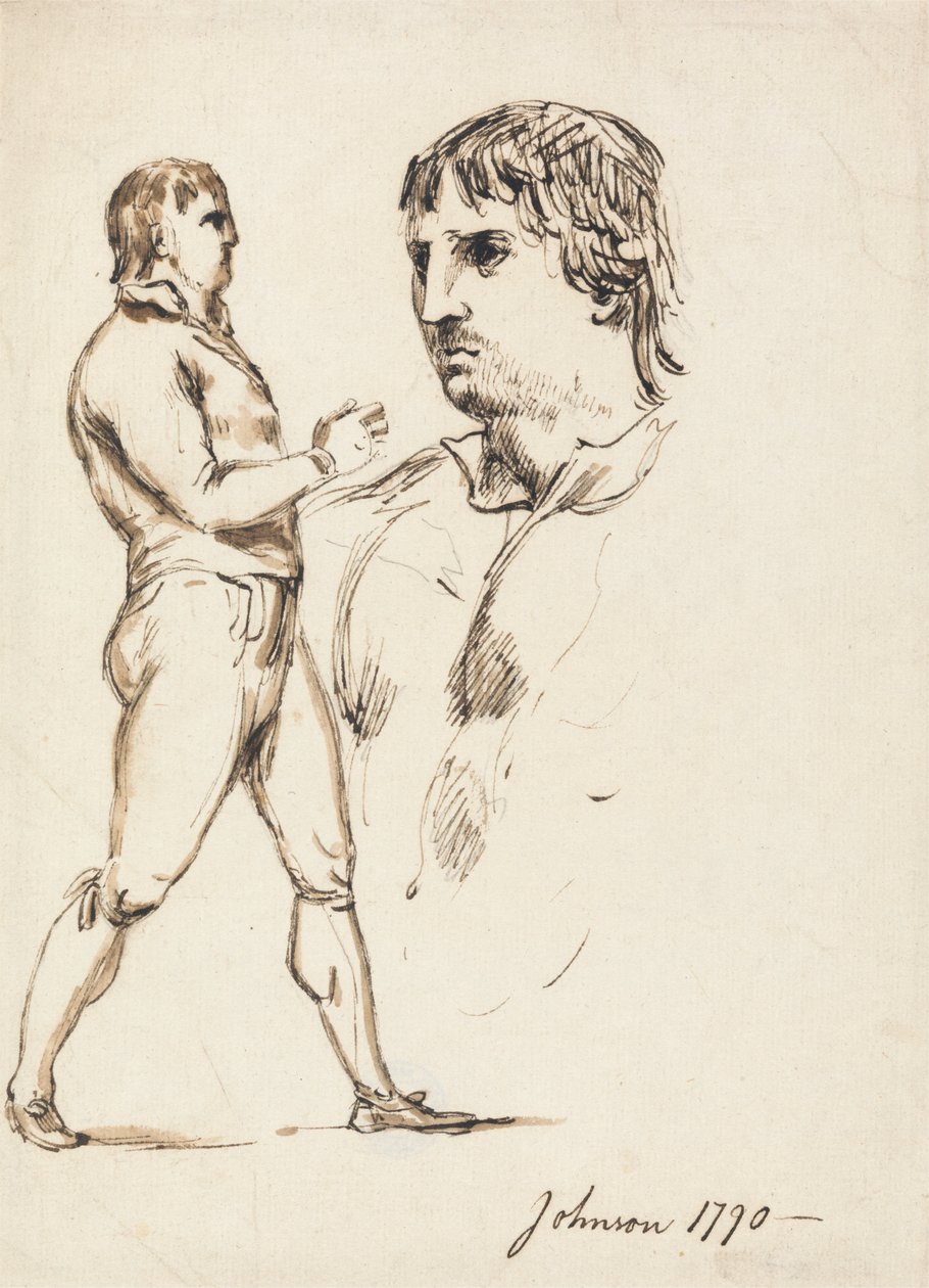Portrett av pugilisten Johnson av William Lock Ii