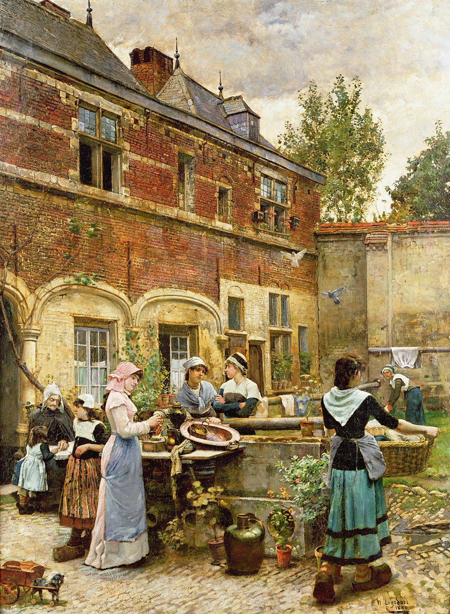 Almuhus, Antwerpen, 1880 av William Logsdail