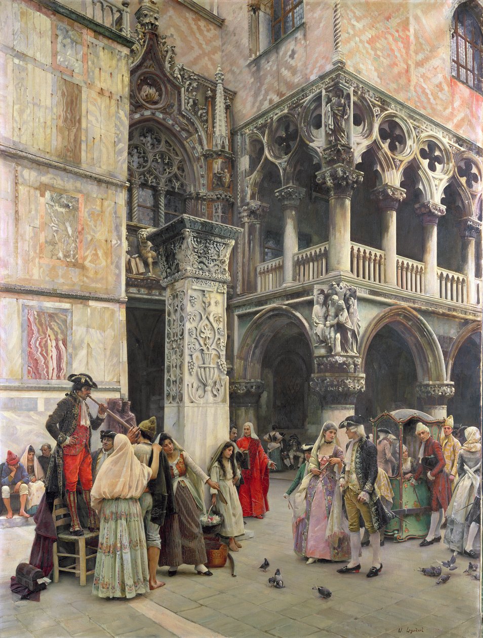 På Piazzetta, attende århundre, 1859-92 av William Logsdail