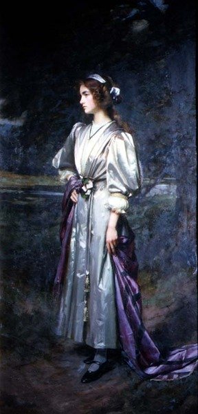 Portrett av Mary Logsdail, kunstnerens datter av William Logsdail