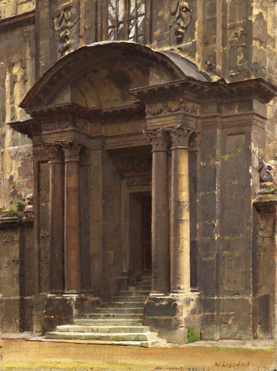 Verandaen til Old Ashmolean, Oxford av William Logsdail
