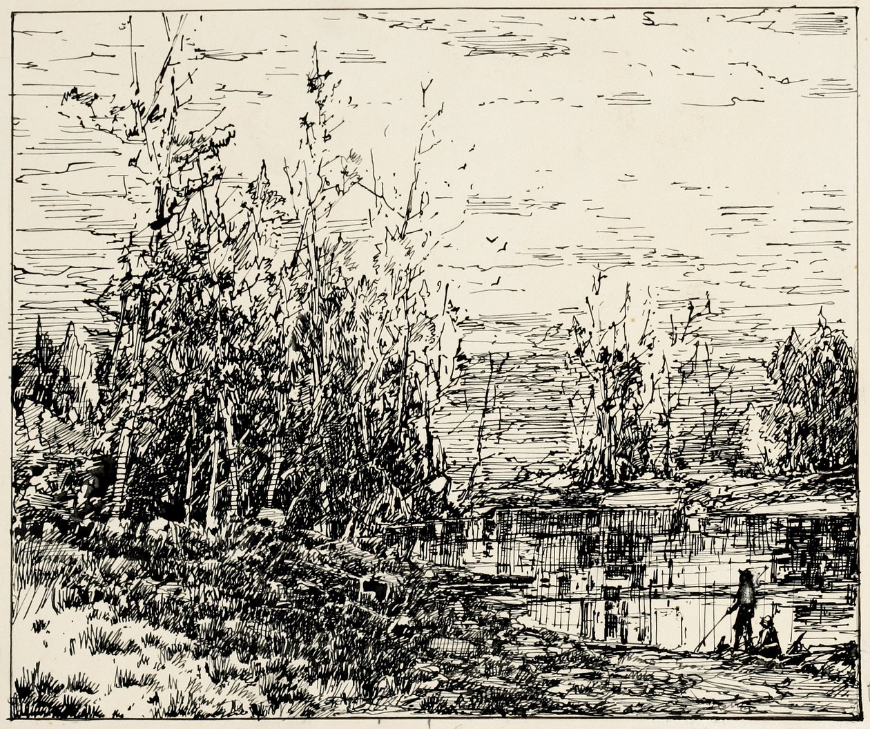 Edge of a Pond, Maine av William Louis Jnr. Sonntag