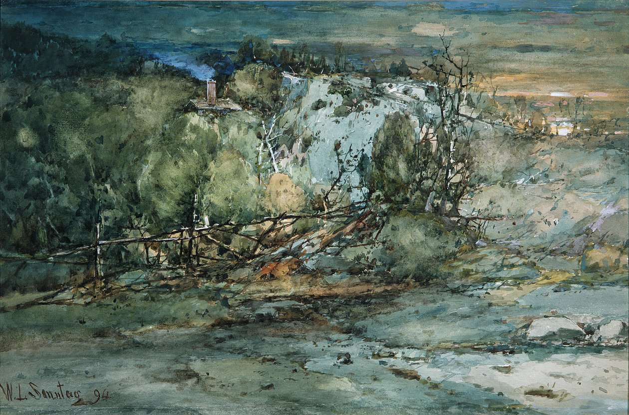 Frontier Cabin, 1894. av William Louis Sonntag